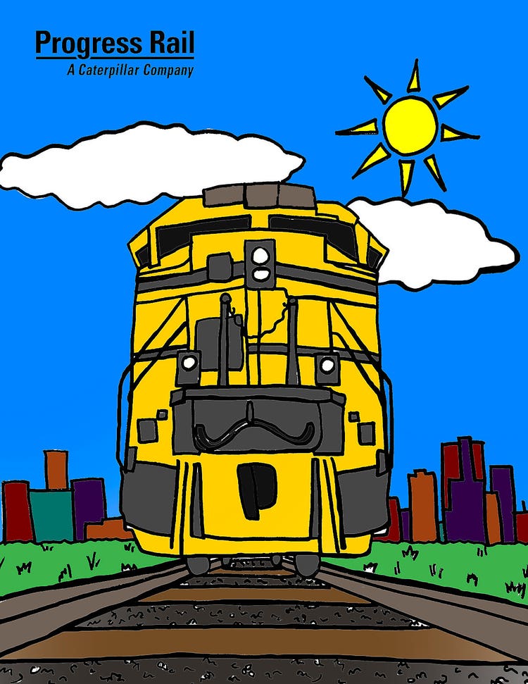 Progress Rail Coloring Book
