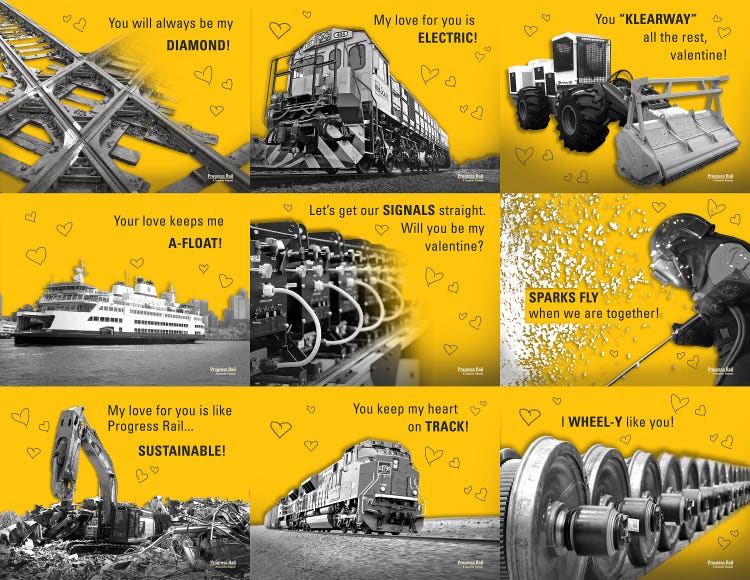 Progress Rail Valentine's Day Card Collection
