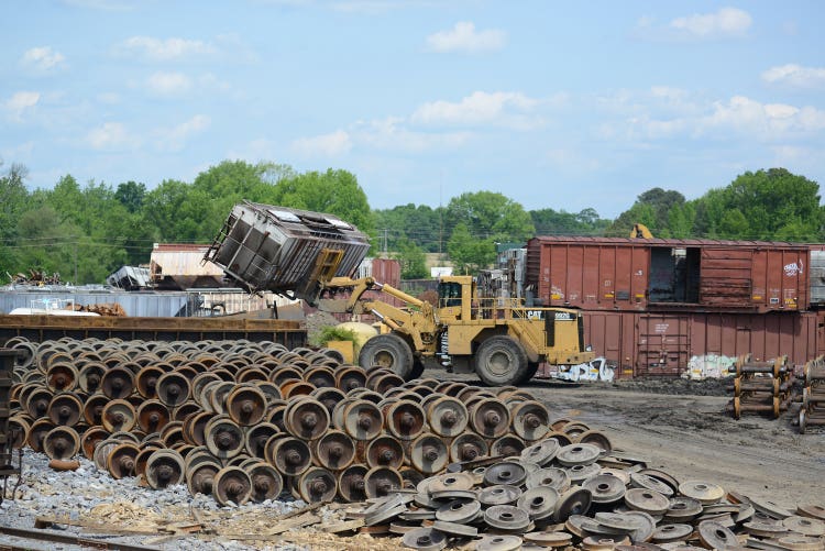 Recycling, sustainability, derailment services