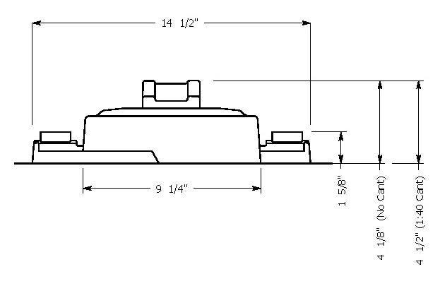 Egg Direct Fixation Track Fastener Line Drawing