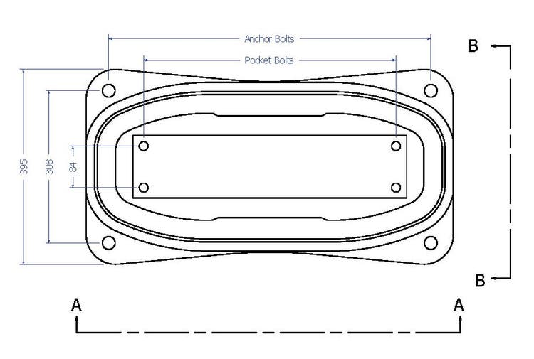 Egg Direct Fixation Track Fastener Line Drawing for Turnout
