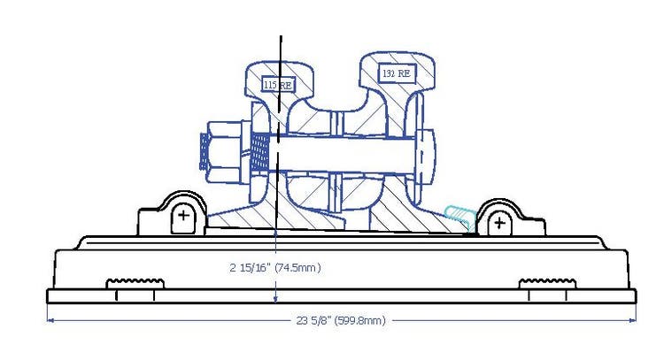 Egg Direct Fixation Track Fastener Line Drawing