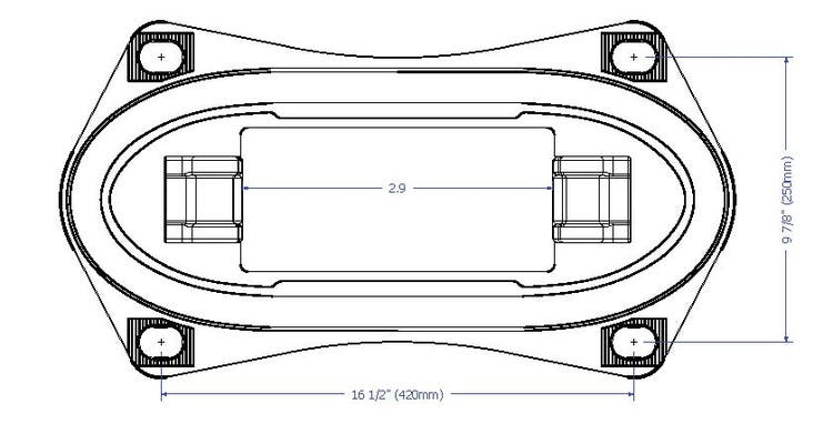 Egg Direct Fixation Track Fastener Line Drawing