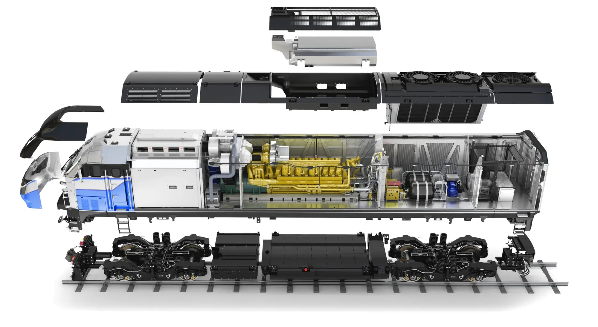 Cat® C175 Engine, F125 Passenger Locomotive