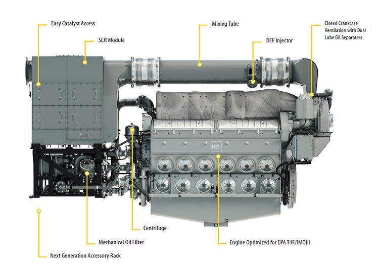 EMD E23, E23B Engine